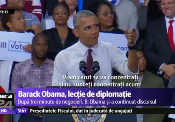 VIDEO | Lectie de diplomatie by Barack Obama