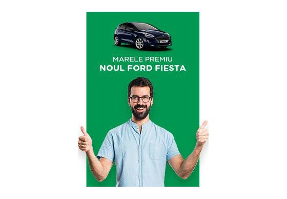 Ia un împrumut si poti câstiga Noul Ford Fiesta sau trei premii a câte 5.000 de lei
