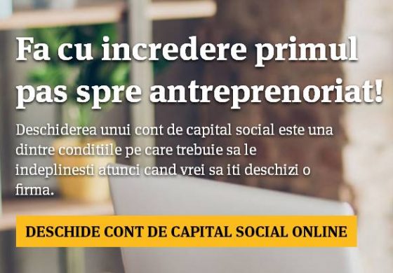 Antreprenoriat de la BT: Contul de capital social se poate deschide acum online